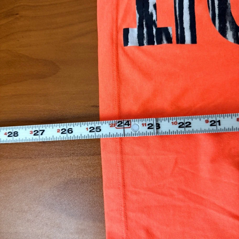 Nike Dri-FIT Racerback Tank Top Neon Orange Zebra Just Do It Womens Small